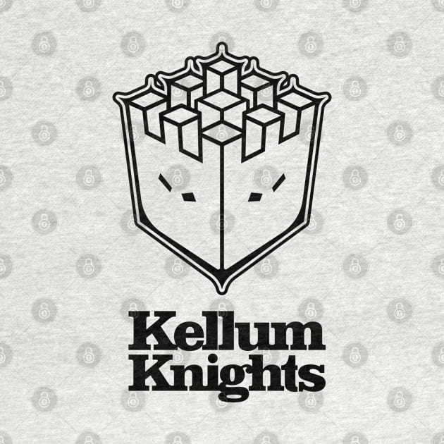 Kellum Knights Badge Black Print by CreativeWear